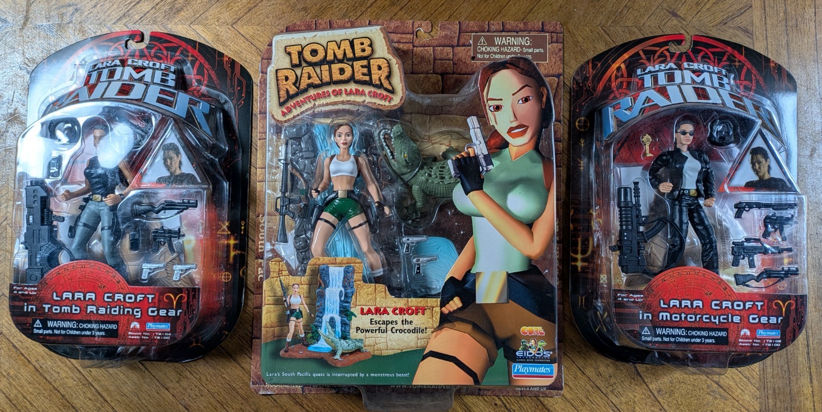 Vintage Lara Croft Action Figures Lot – Playmates – Unopened, Original Packaging