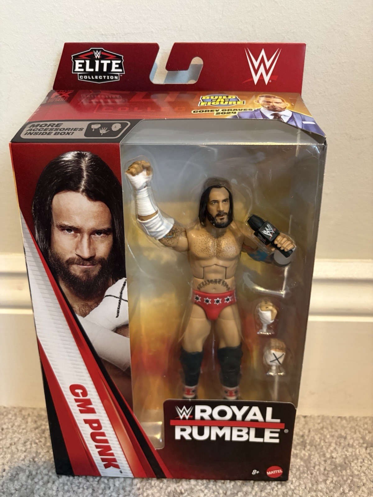 WWE Elite Collection Royal Rumble CM Punk Action Figure [BAF Corey Graves] New