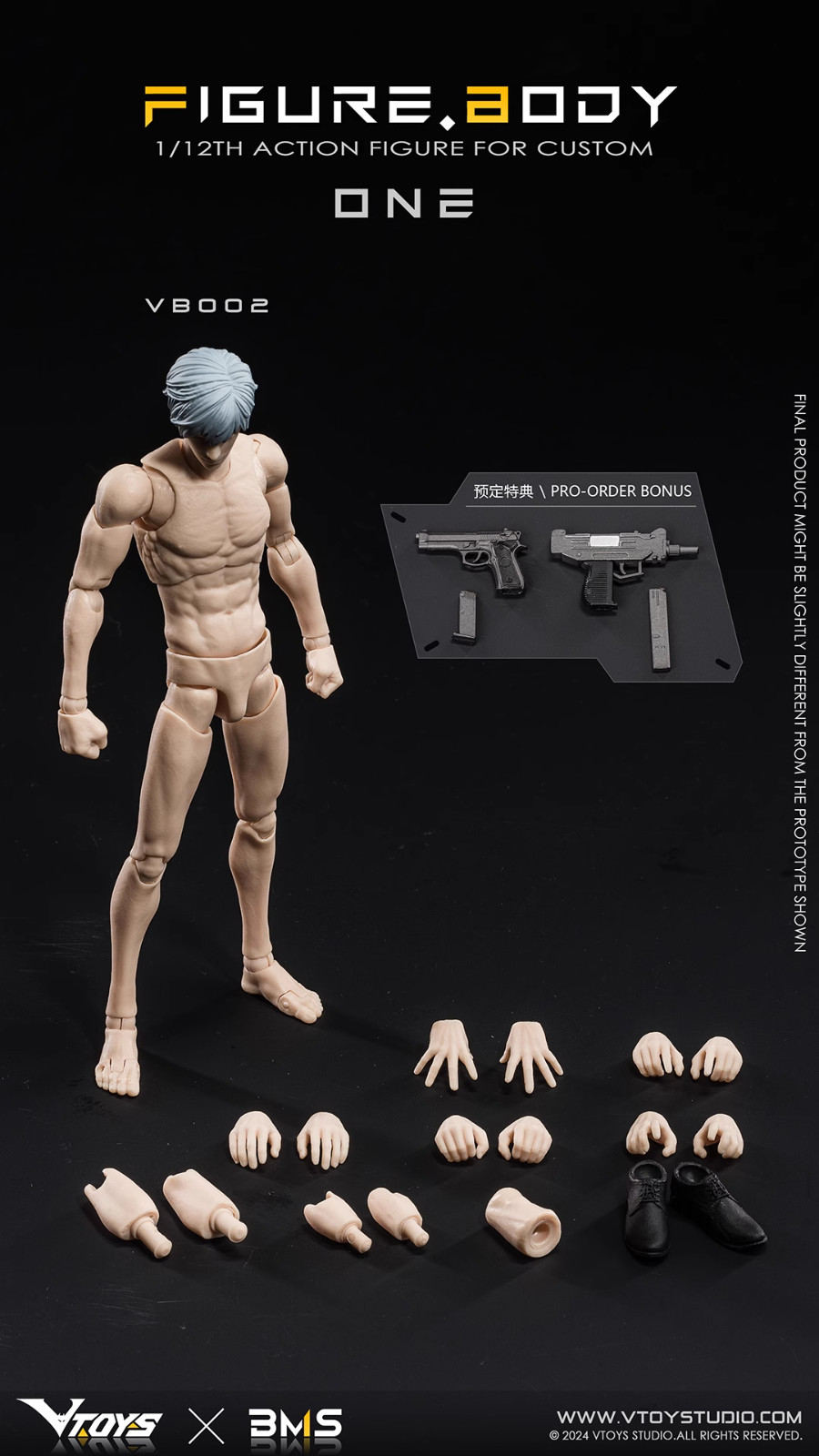 VTOYS X BMS 1/12 Action Figure For Custom Figure Body NO.1 In Stock VB002/VB003