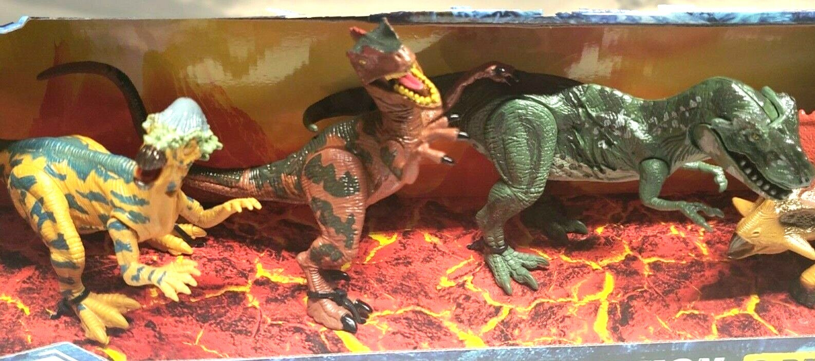 KID GALAXY POSEABLE 9&Prime; DINOSAUR ACTION 6 PIECES! CREATE EPIC BATTLES! NEW