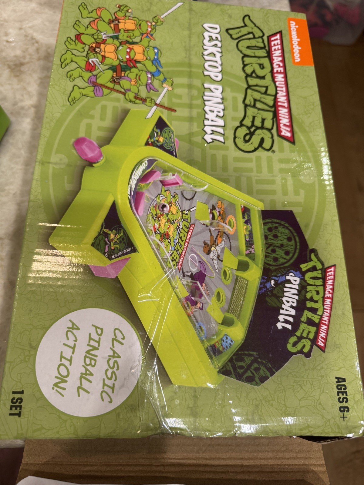 Teenage Mutant Ninja Turtles Table Top Desktop Pinball Game TMNT Brand New!