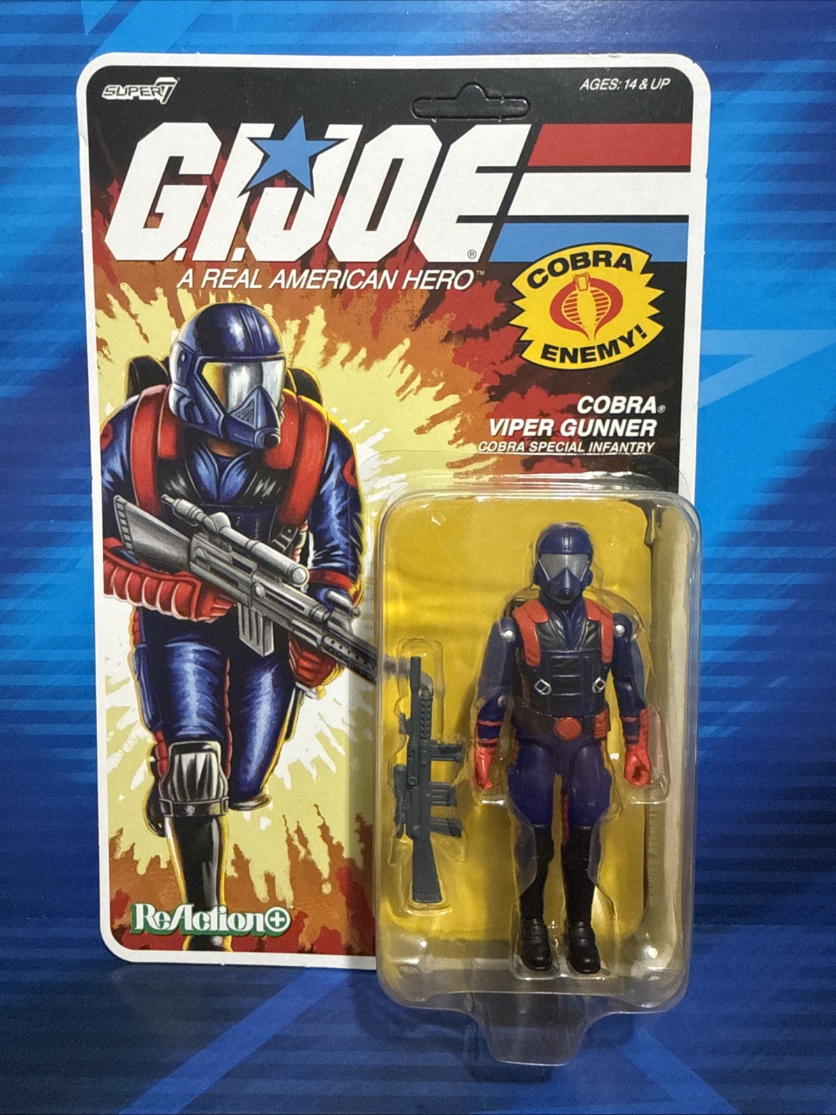 GI JOE SUPER 7 REACTION+ WAVE 9 COBRA VIPER GUNNER O-RING SERIES