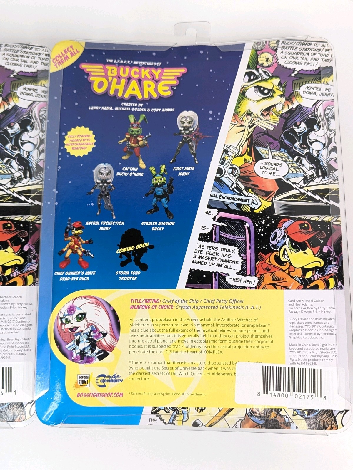 3 Bucky O&rsquo;Hare Action Figures Dead-Eye Duck Jenny Boss Fight Studio 2017 New