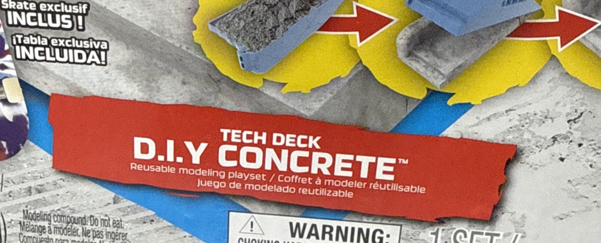 TECH DECK DIY CONCRETE REUSABLE MODELING PLAYSET EXCLUSIVE ENJOI BOARD NEW