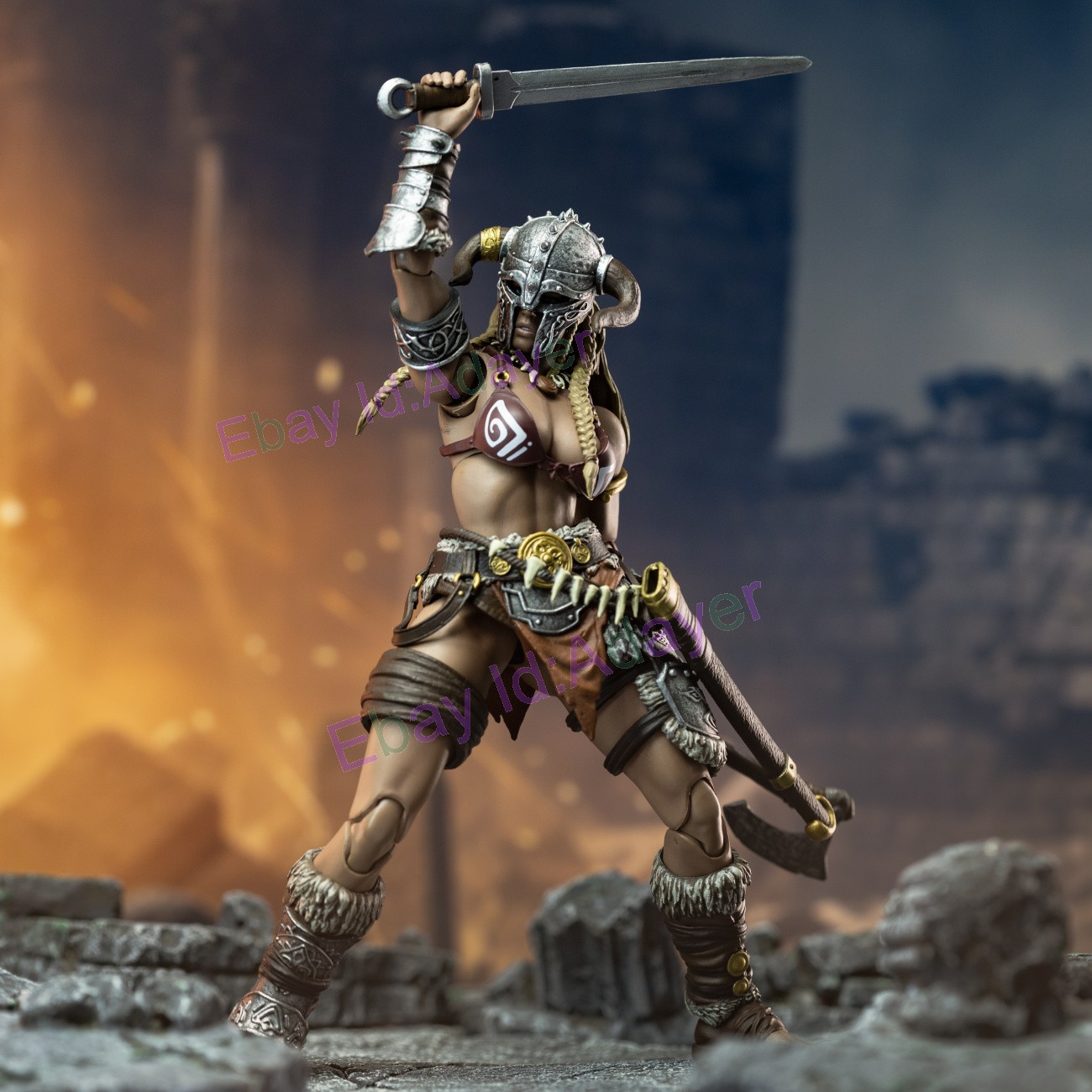 XesRay 1/12 Gold Hildr 6in Action Figure Model Collectible Fight For Glory WF25