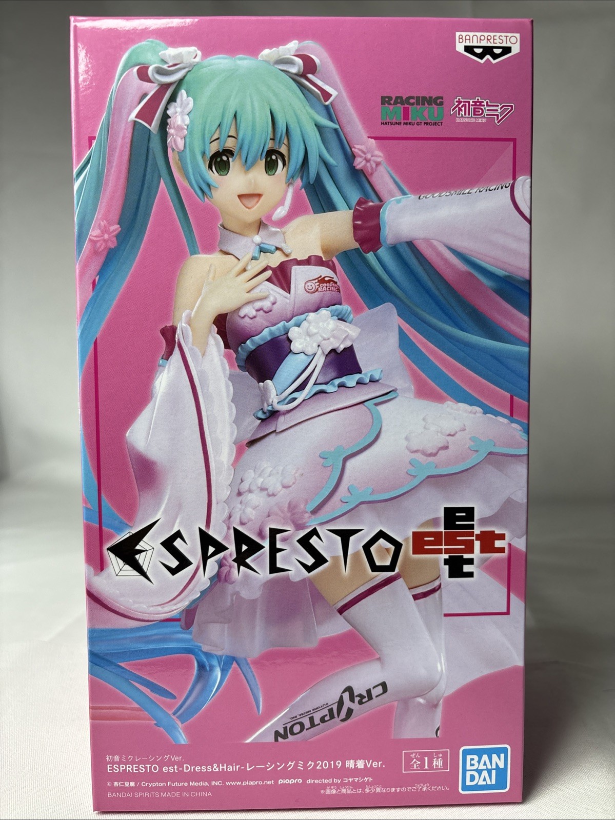 Hatsune Miku Racing Miku 2019 ESPRESTO Dress & Hair Figure Japan New