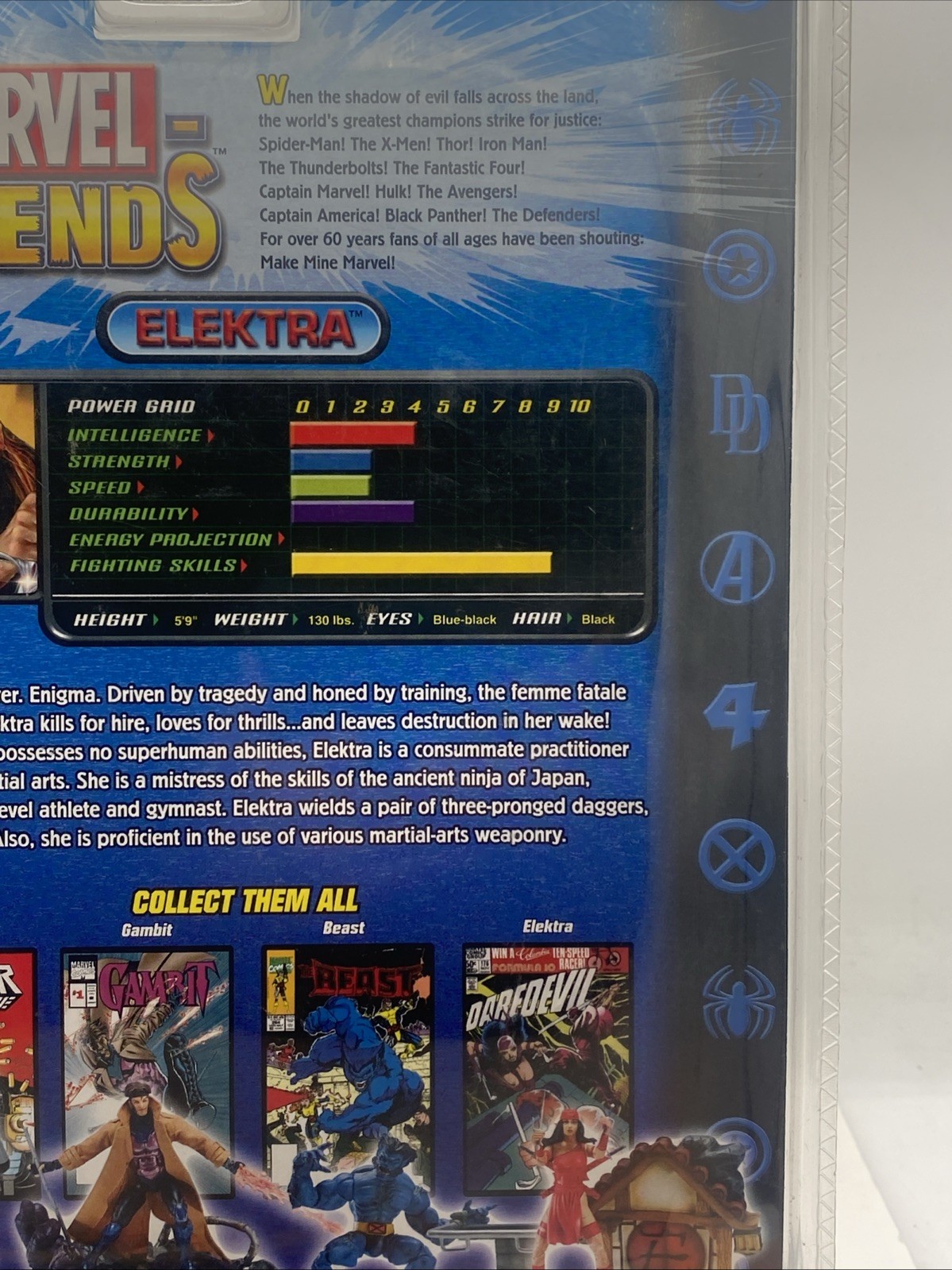 Marvel Legends ELEKTRA Action Figure & Comic Book Series 4 ToyBiz 2003 New Vtg