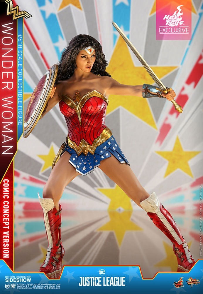 Hot Toys 1/6 Mms506 Justice League Wonder Woman Comic Concept Action Figure