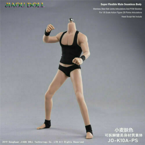 JIAOU DOLL 1/6 JO-K10A-PS Male Muscle Tanned Seamless Figure Body 12 » Doll Toys