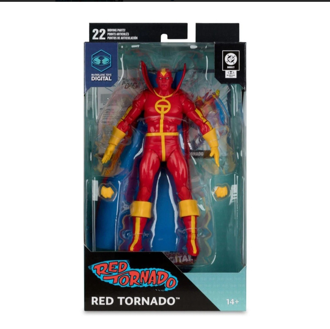 McFarlane DC Direct Digital Red Tornado Gold Label 7in Figure MIP In Hand