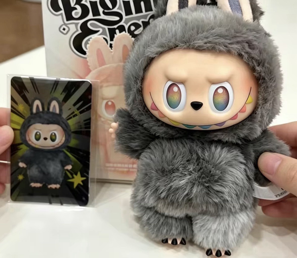 Authentic POP MART Labubu Big Into Energy Plush Keychain Box 1PC, Size 17cm