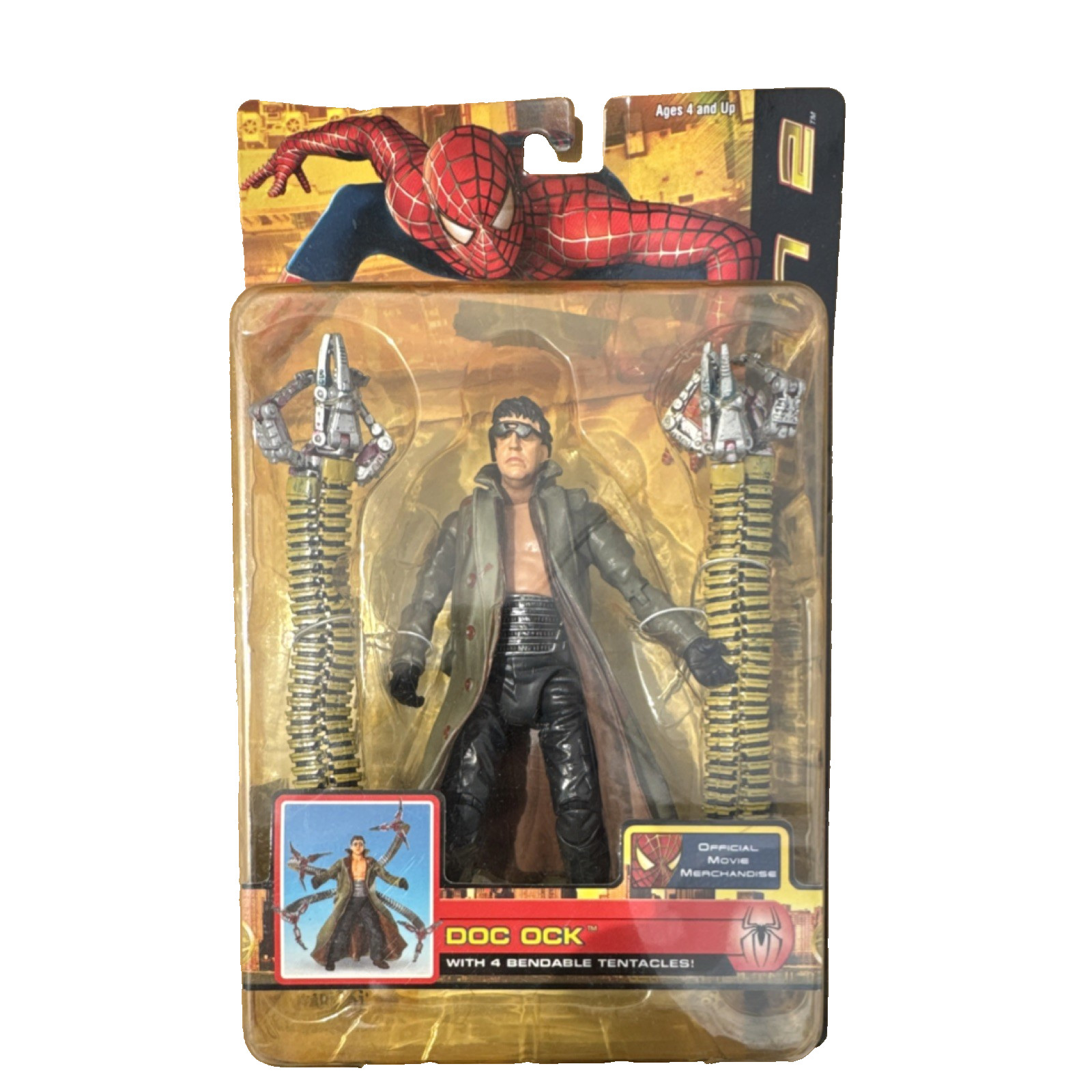 ToyBiz Marvel Spider-Man 2 Doctor Octopus Action Figure w/ 4 Tentacles 2004