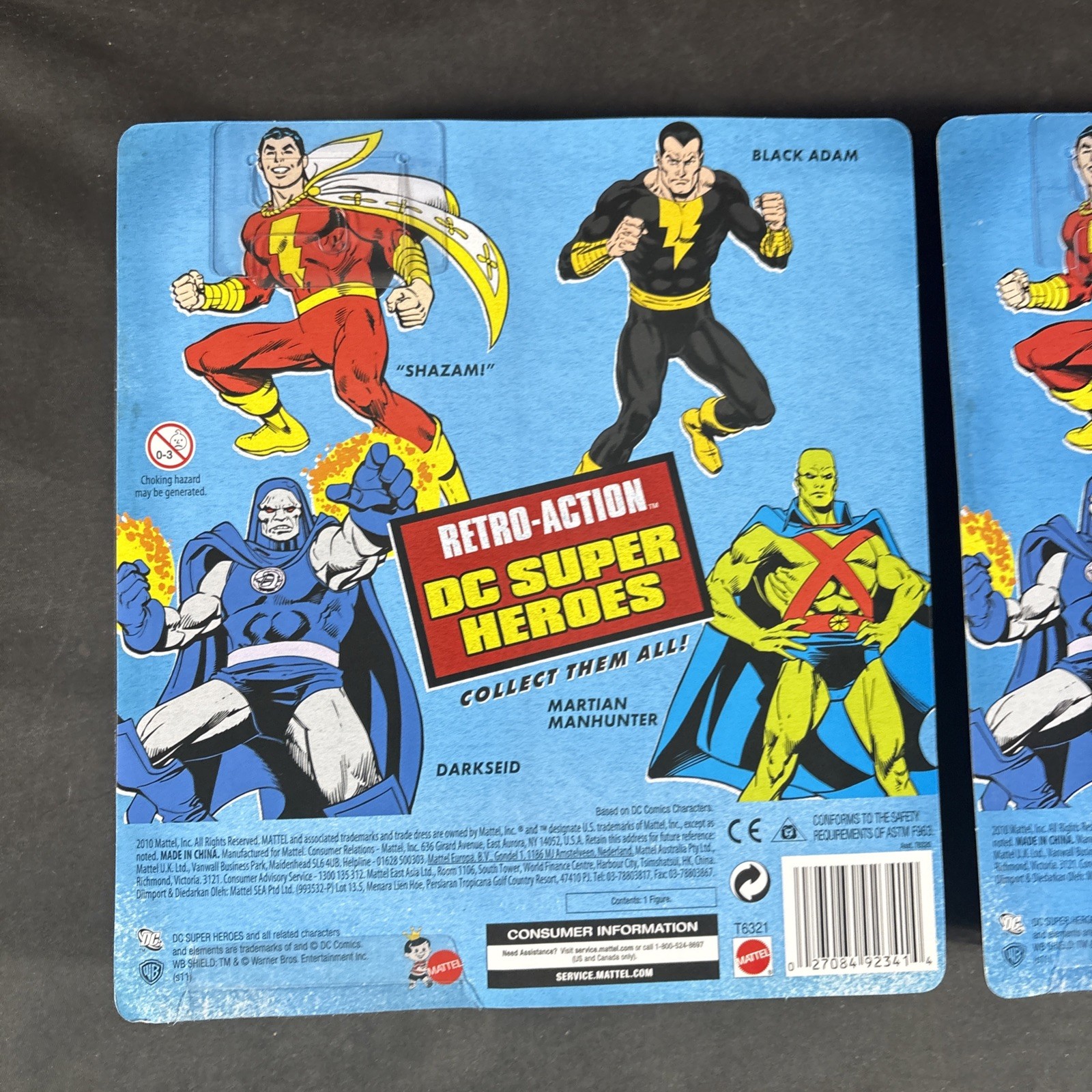 (2) RETRO-ACTION DC COMICS SUPERHEROES MEGO STYLE BLACK ADAM SHAZAM NEW
