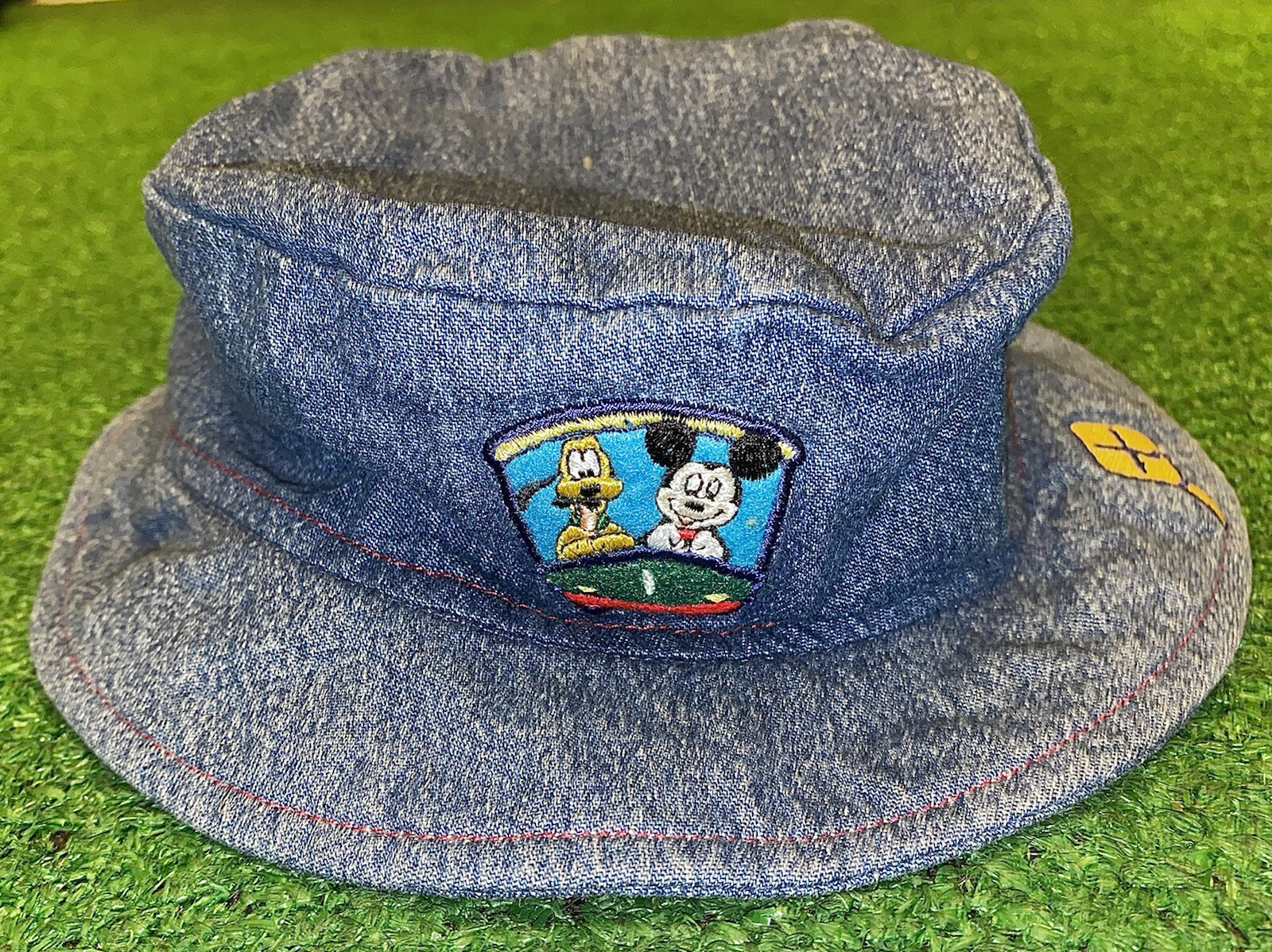 Disney Store Demin Jean Baby 6-12 Months Mickey & Pluto Bucket Hat