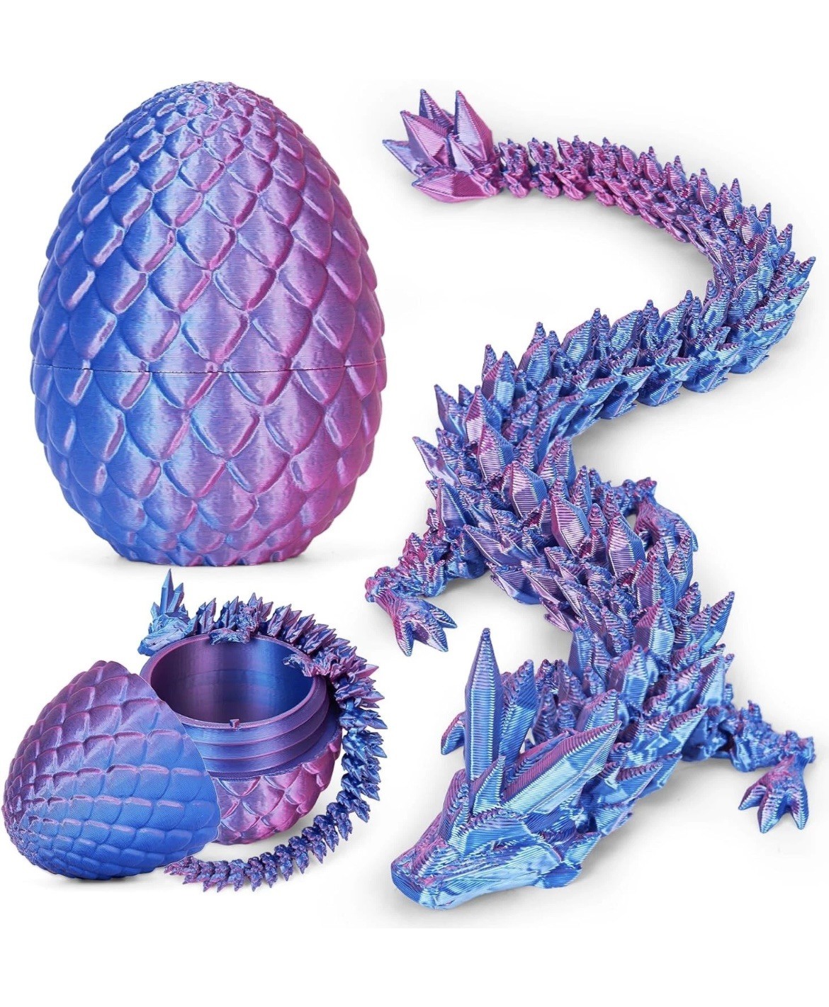 Mystery color 3D Printed Dragon Egg with Dragon