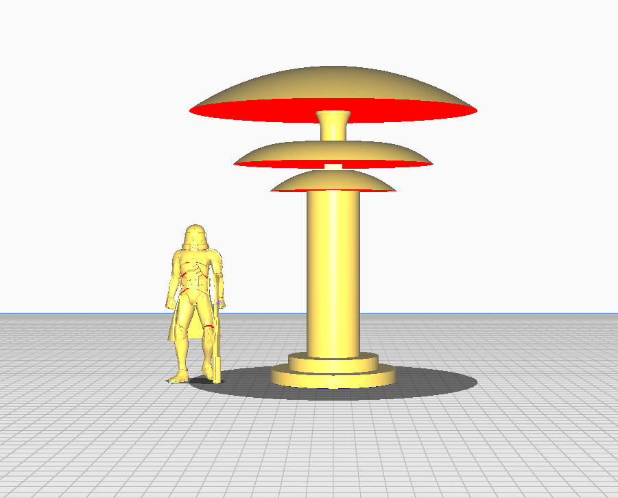Custom Sci-Fi Light Tower for 3.75&Prime; (1:18) Scale Futuristic Diorama Prop Display