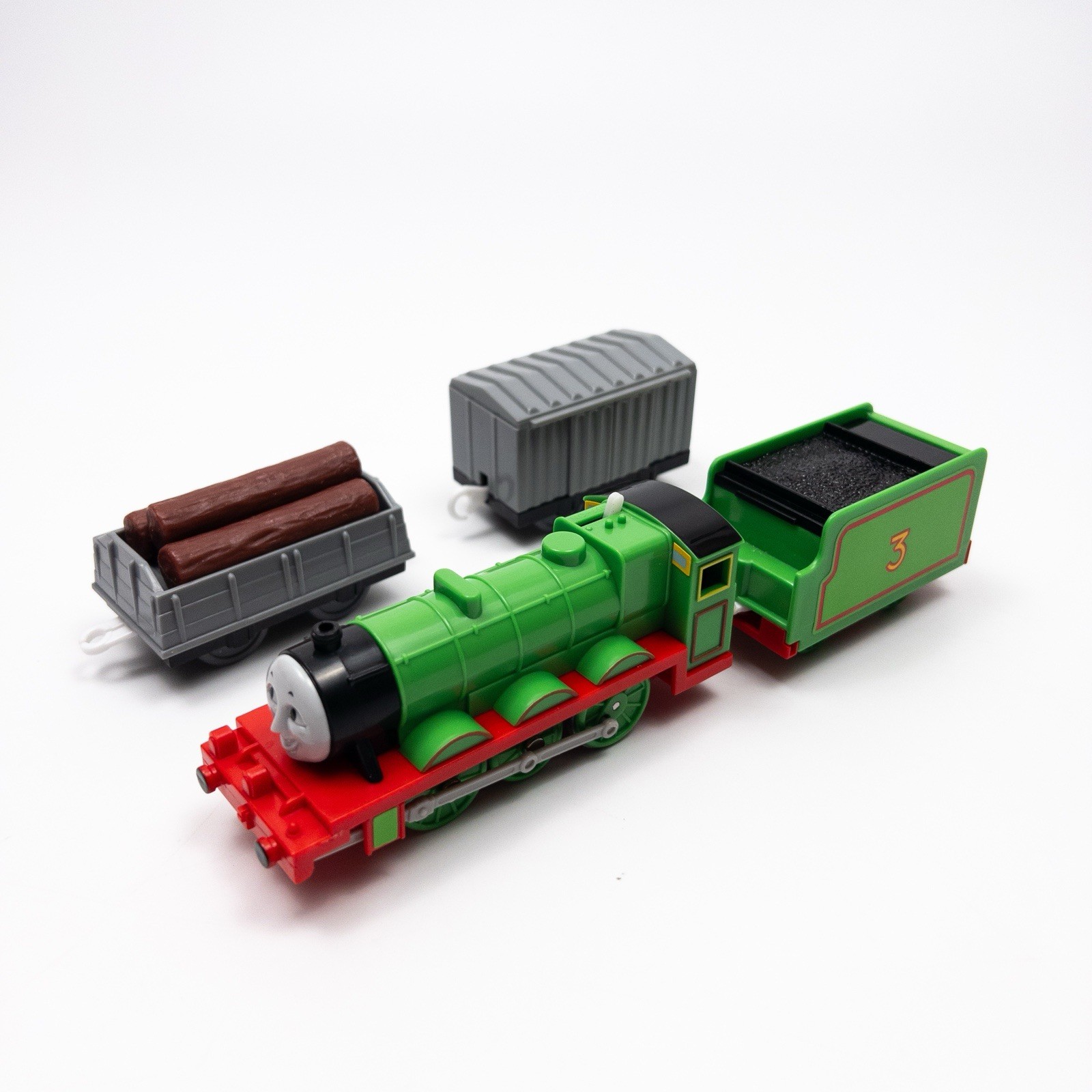 Thomas Trackmaster Motorized Henry Engine & Tender Cargo Train Hit Toy 2006