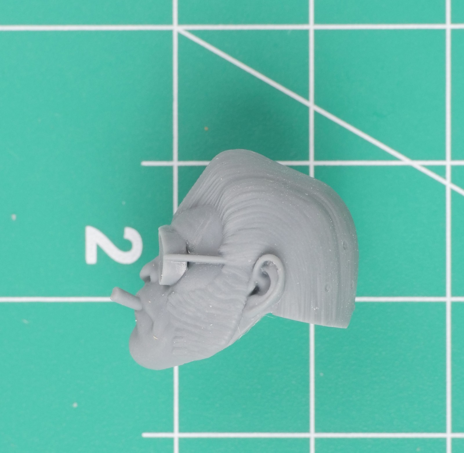 Futuristic Sci-Fi Cyberpunk Ape Head C 6&Prime; (1:12) Custom 3D Resin Print
