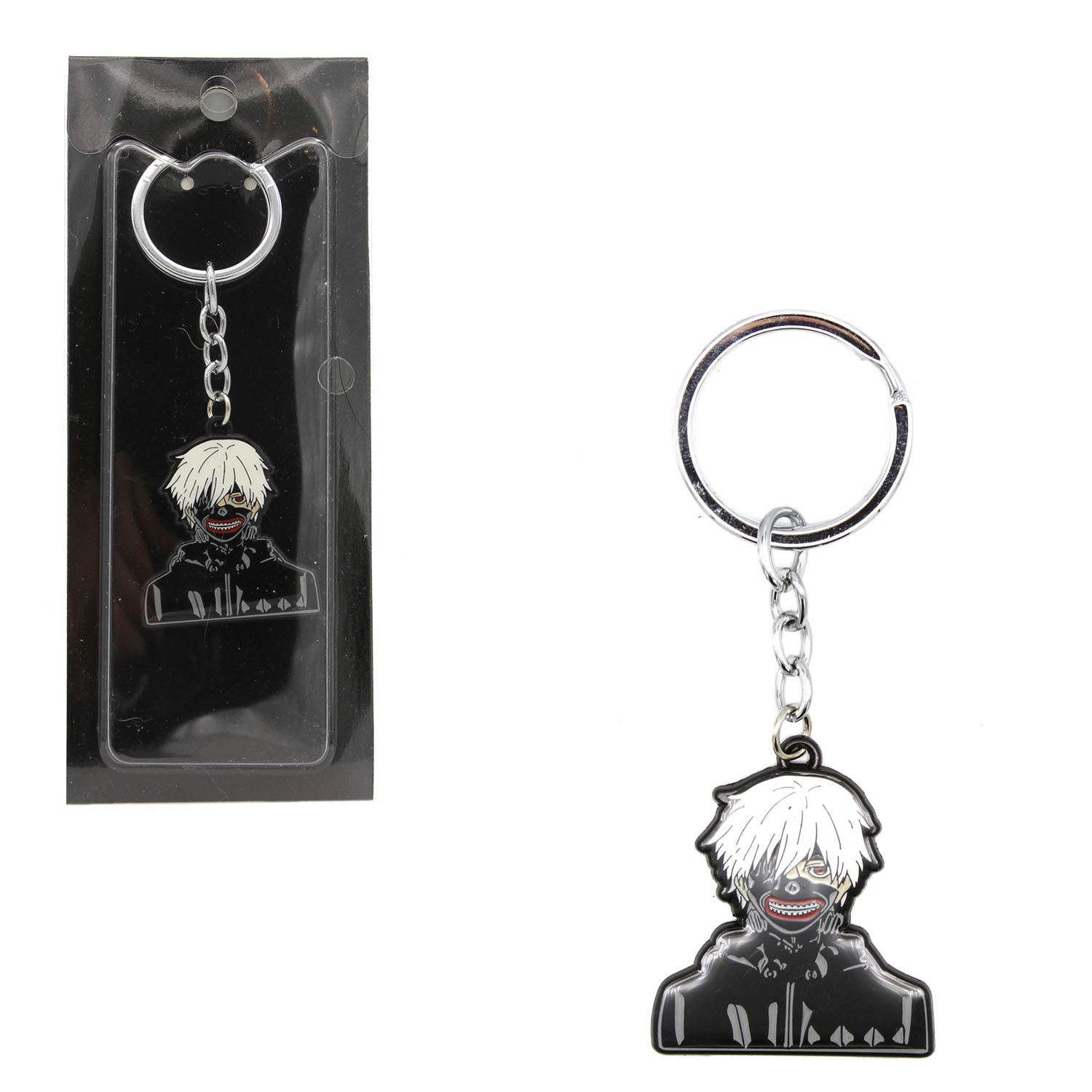 WHITE HAIRED KANEKI KEN Tokyo Ghoul 1.5 in. Key Chain (Eyepatch Anime KeyChain)