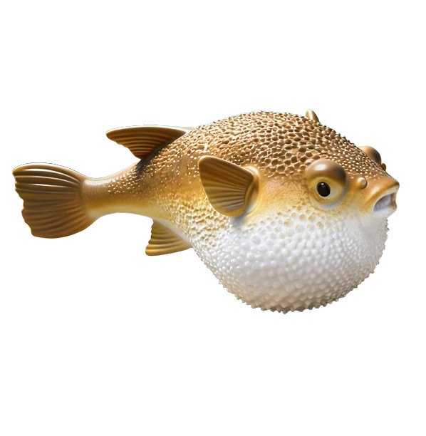 Puffer Fish Toy Action Figure Small Animal Figurine Doll Gift for Kids