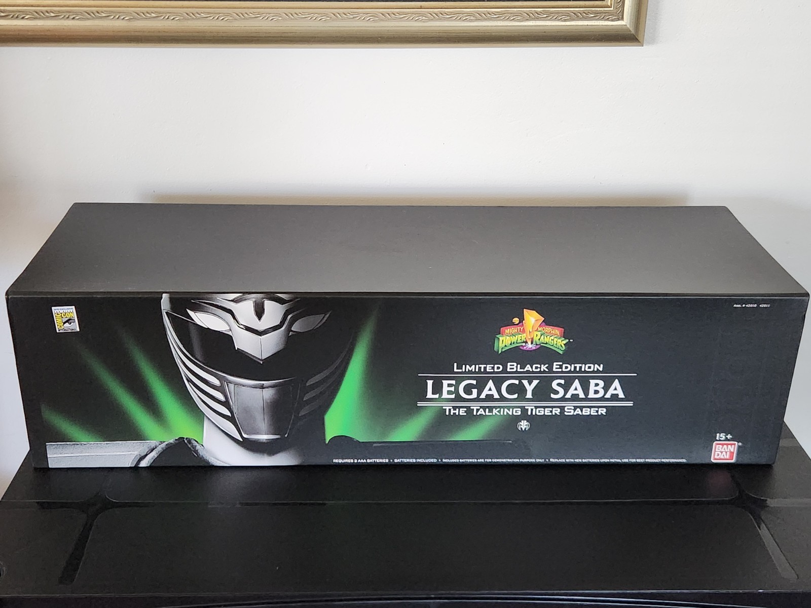 L.E. SDCC MMPR Power Rangers Legacy Black Saba Talking Tiger Saber 0294/1000