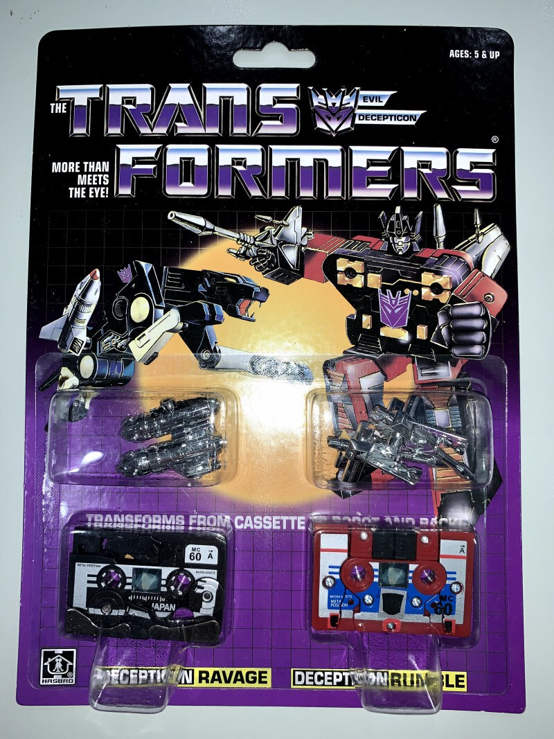 Transform G1 decepticons ravage & rumble laserbeak&frenzy reissue mint MISB