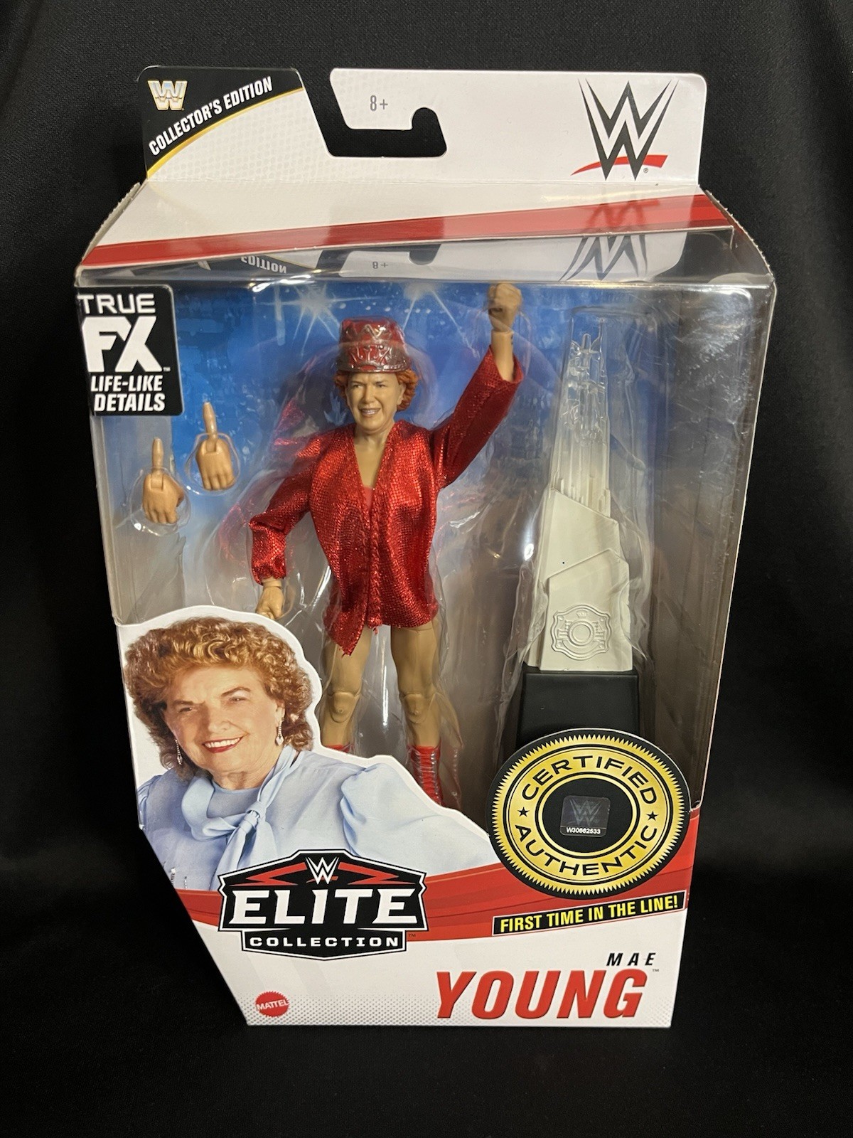 WWE Elite Collector’s Edition 6” Mae Young Action Figure First Time In Line 2020