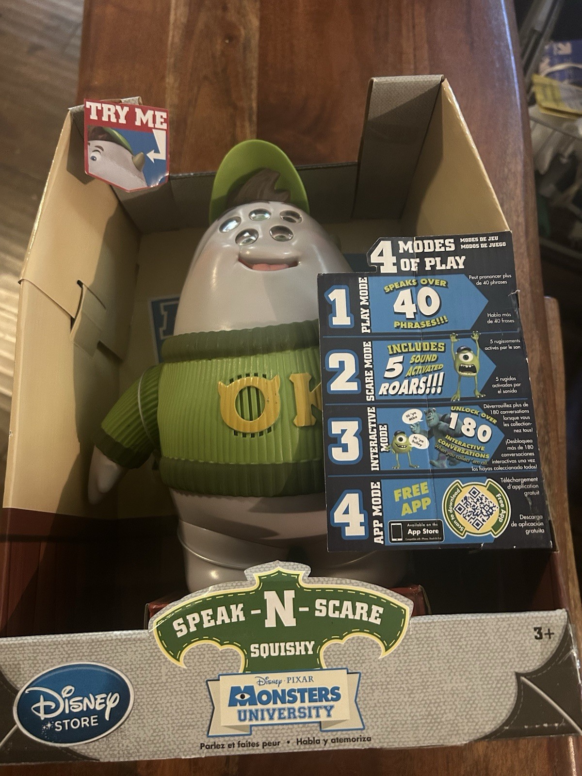 New Monsters Inc University Speak &lsquo;N And Scare Squishy Interactive Plush Toy