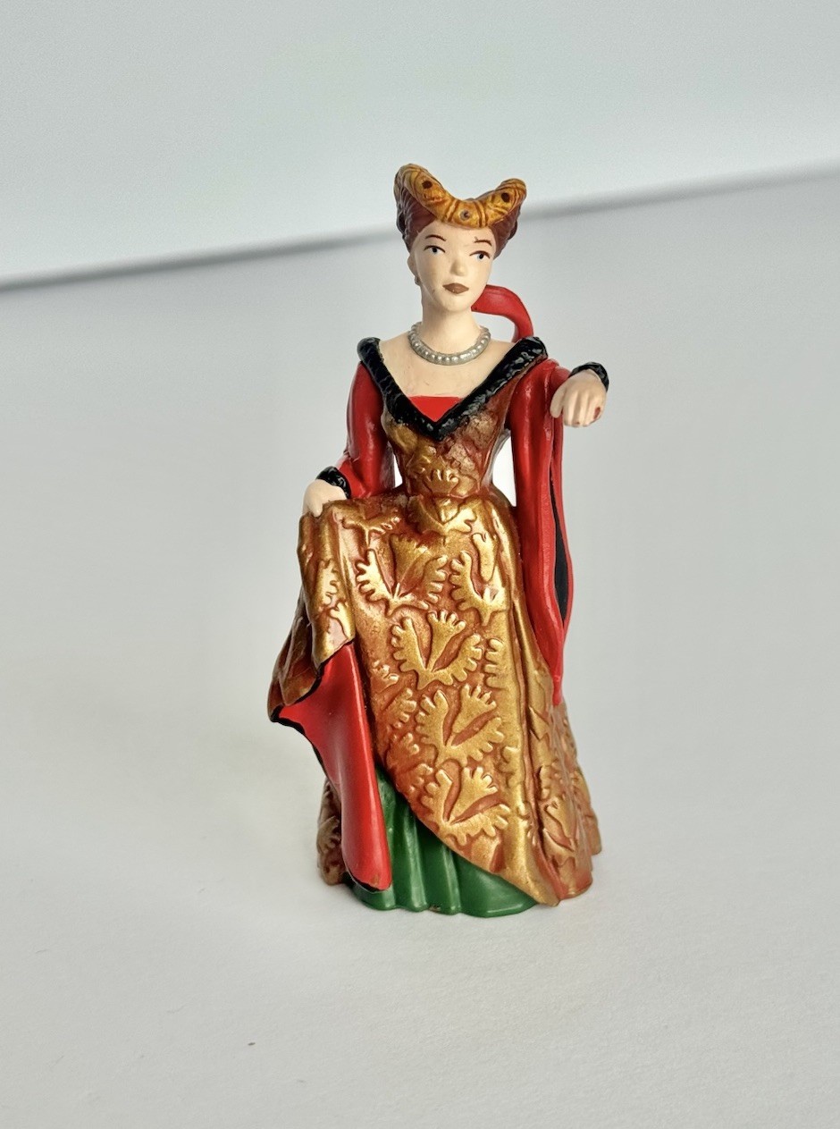 Papo Medieval Times Queen Figure Fantasy Castle 3.5&Prime; Red/Gold 2005