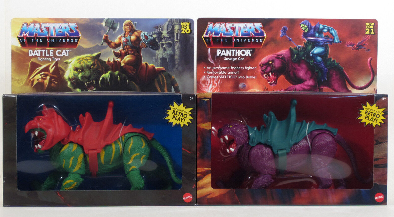 Masters of the Universe Origins BATTLE CAT & PANTHOR Figures Set of 2 – NEW!