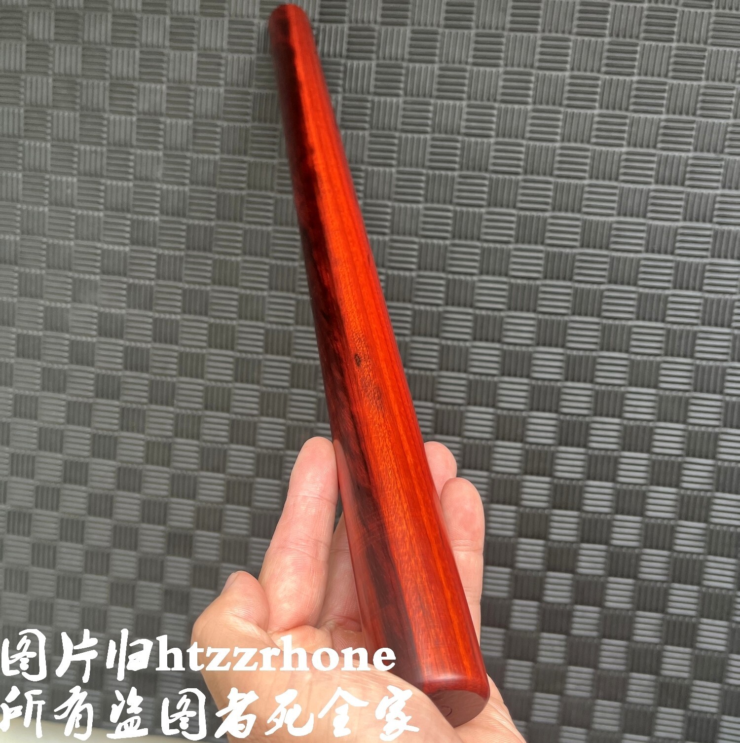 Solid 20&Prime; Chinese Roeswood Polished Stick Bar Kung Fu Safety Training Hand Toy
