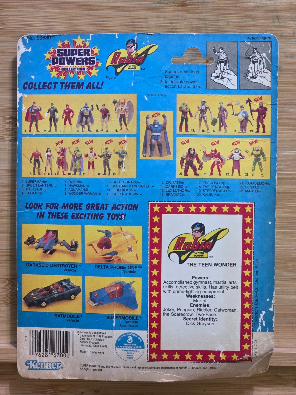 Super Powers Collection Robin Kenner Action Figure 1985 Carded