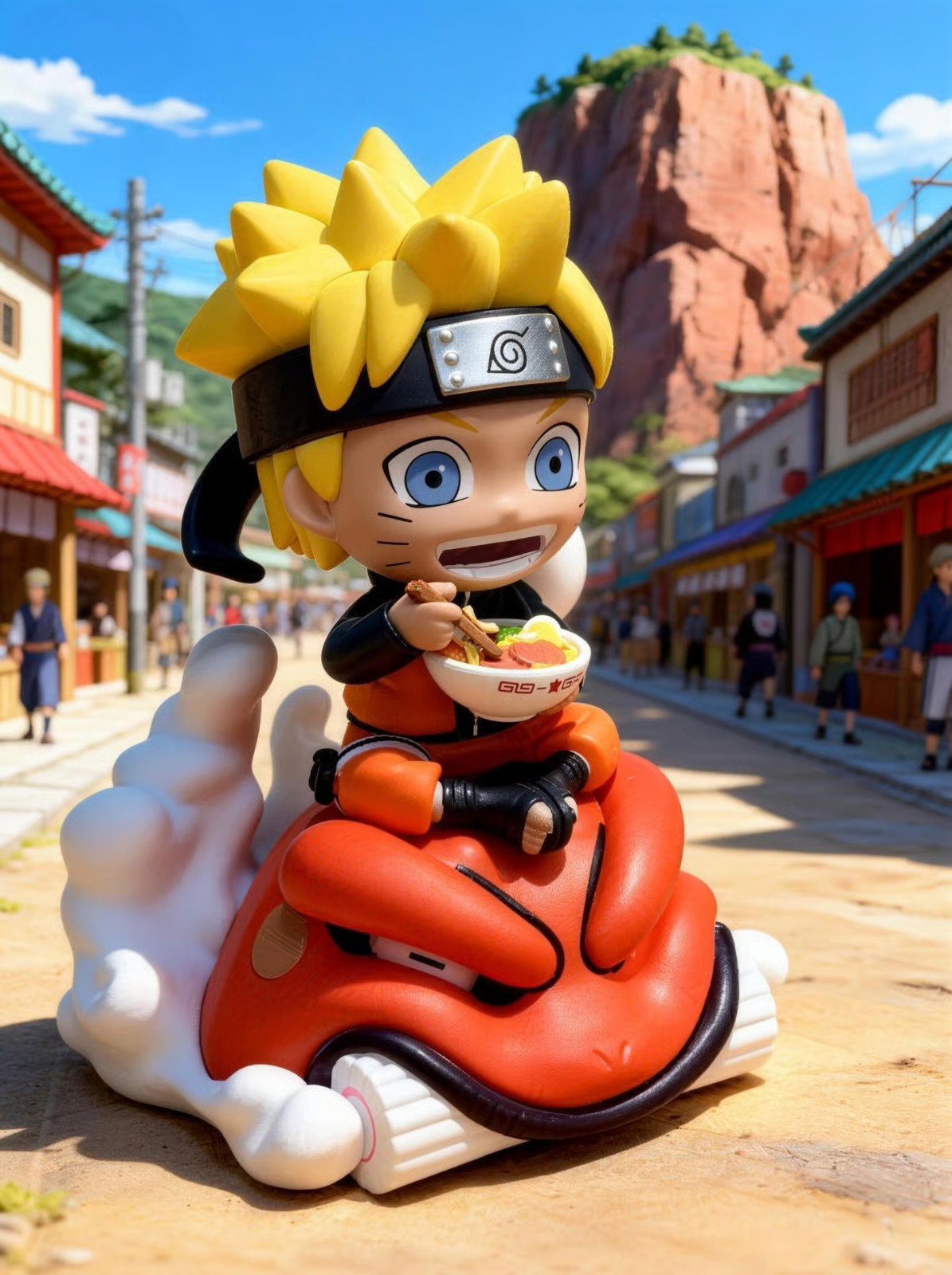 Naruto Uzumak Naruto Ichiraku Ramen scene chibi anime figure toy collectible