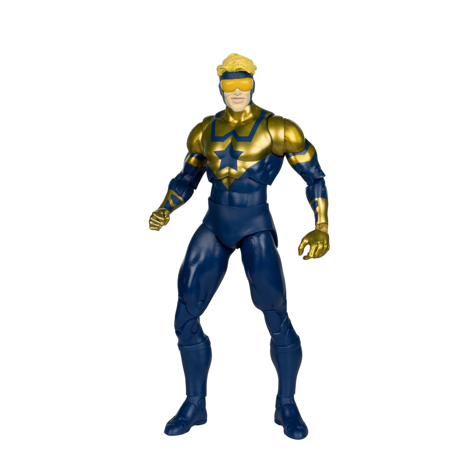 DC Multiverse Booster Gold 7 Inch Action Figure with Flight Stand and Art Card
