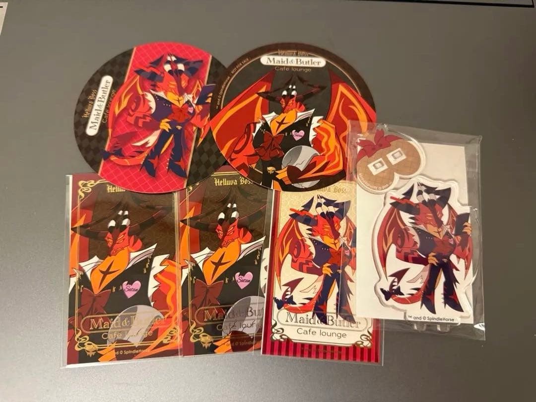 Helluva Boss Animate Cafe Satan Acrylic Stand Coaster Card