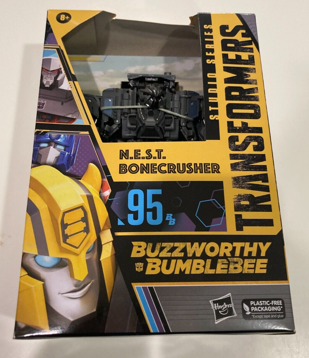 HASBRO TRANSFORMERS BUZZWORTHY BUMBLEBEE NEST BONECRUSHER FIGURE MISB