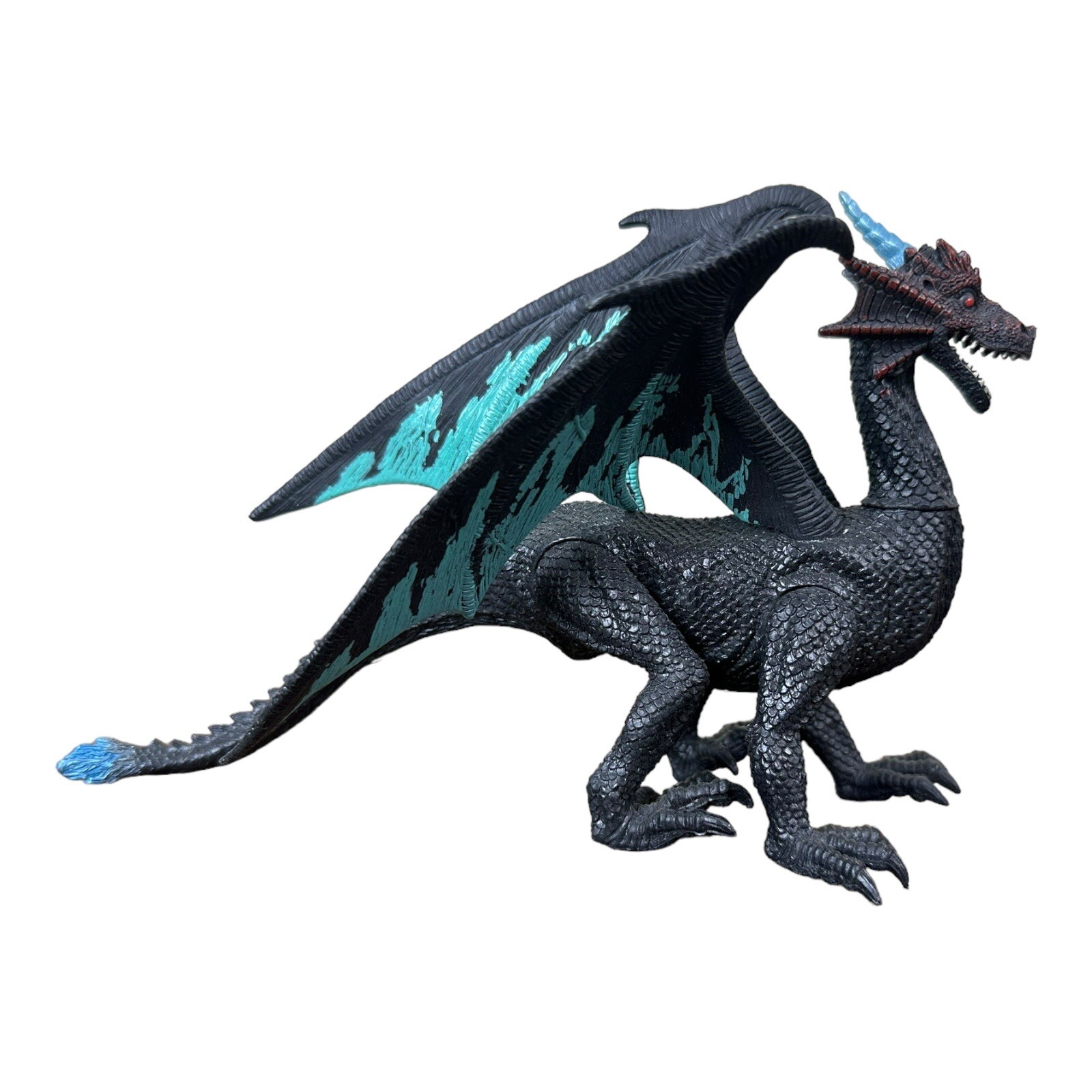 Kid Galaxy: Poseable Dragon Action Figures – Black & Teal Dragon