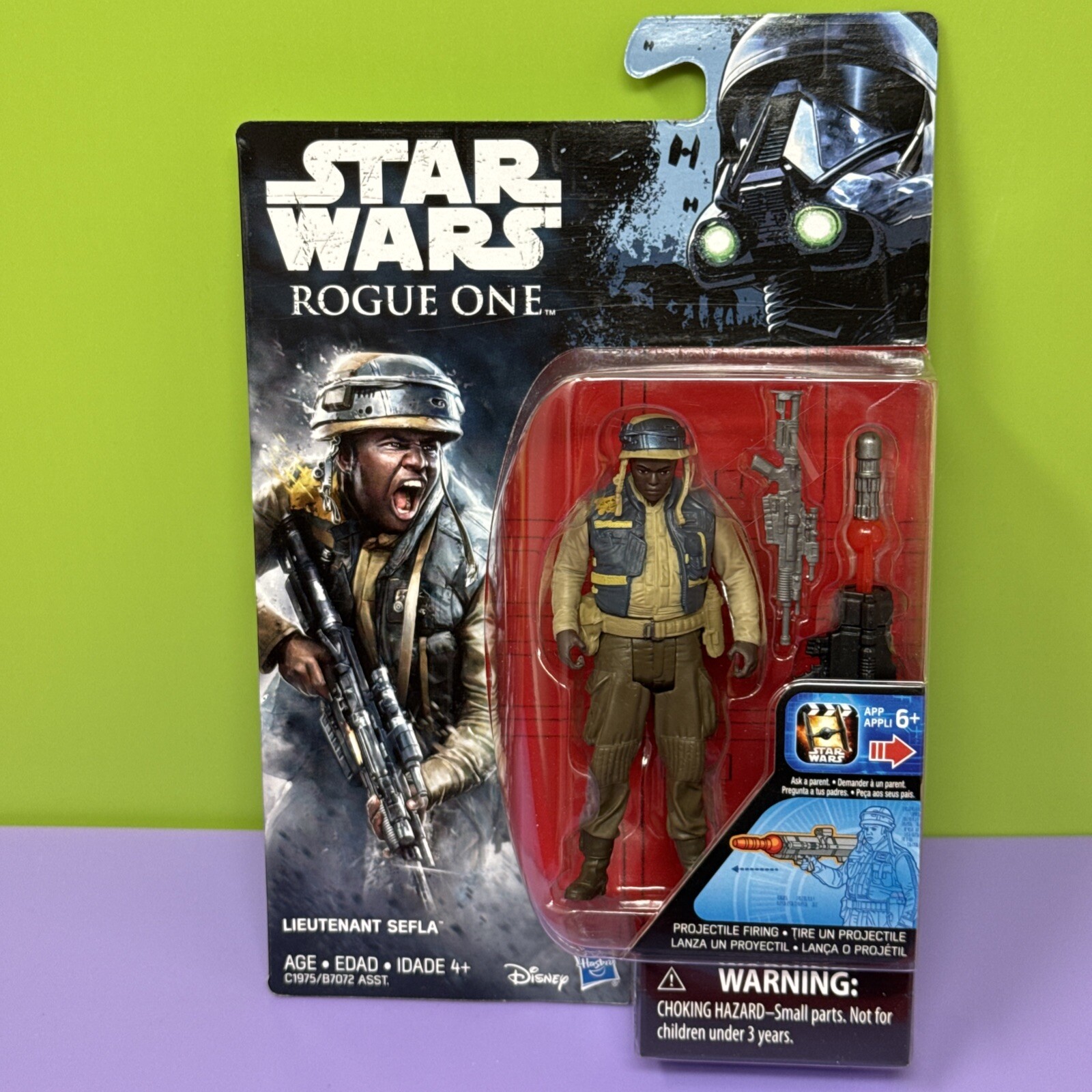 Star Wars Rogue One Lieutenant Sefla Figure 2016 Selfa Selfla Rebel Trooper 3.75
