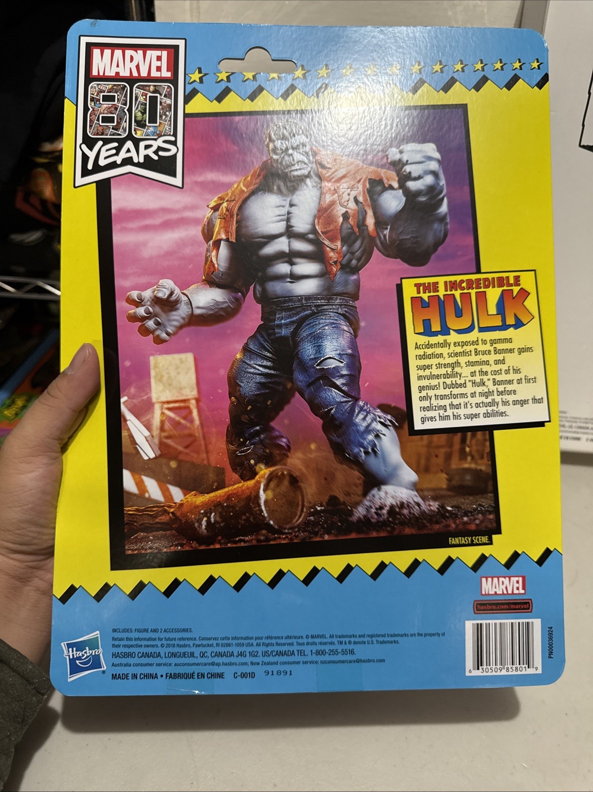 Marvel Incredible Hulk 80 Years Anniversary Gray 8” Figure Exclusive