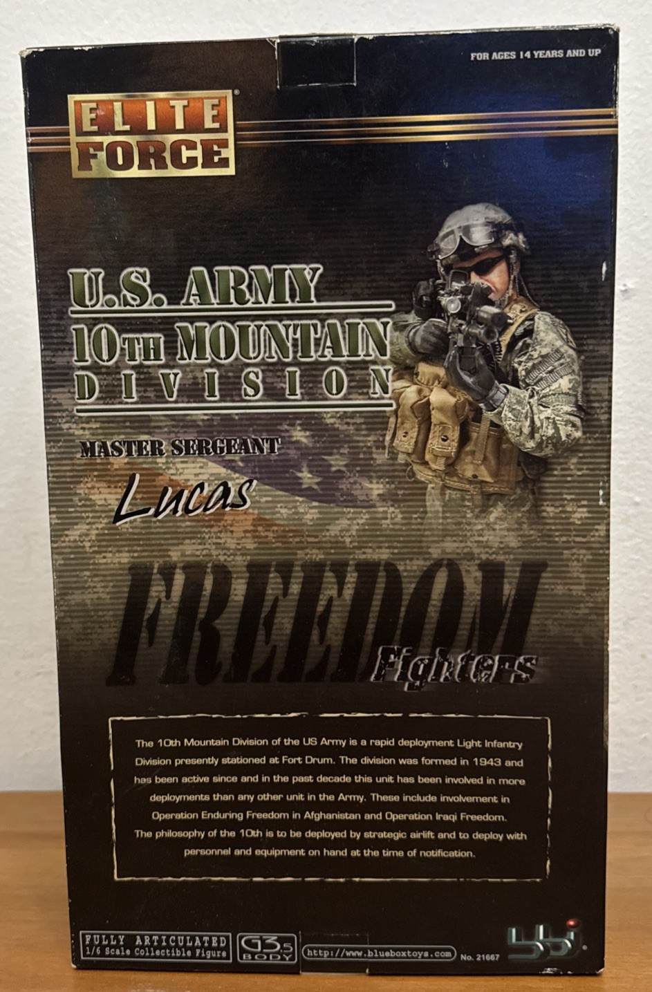 Elite Force U.S. Army 10th Mountain Division Master Sergeant Lucas