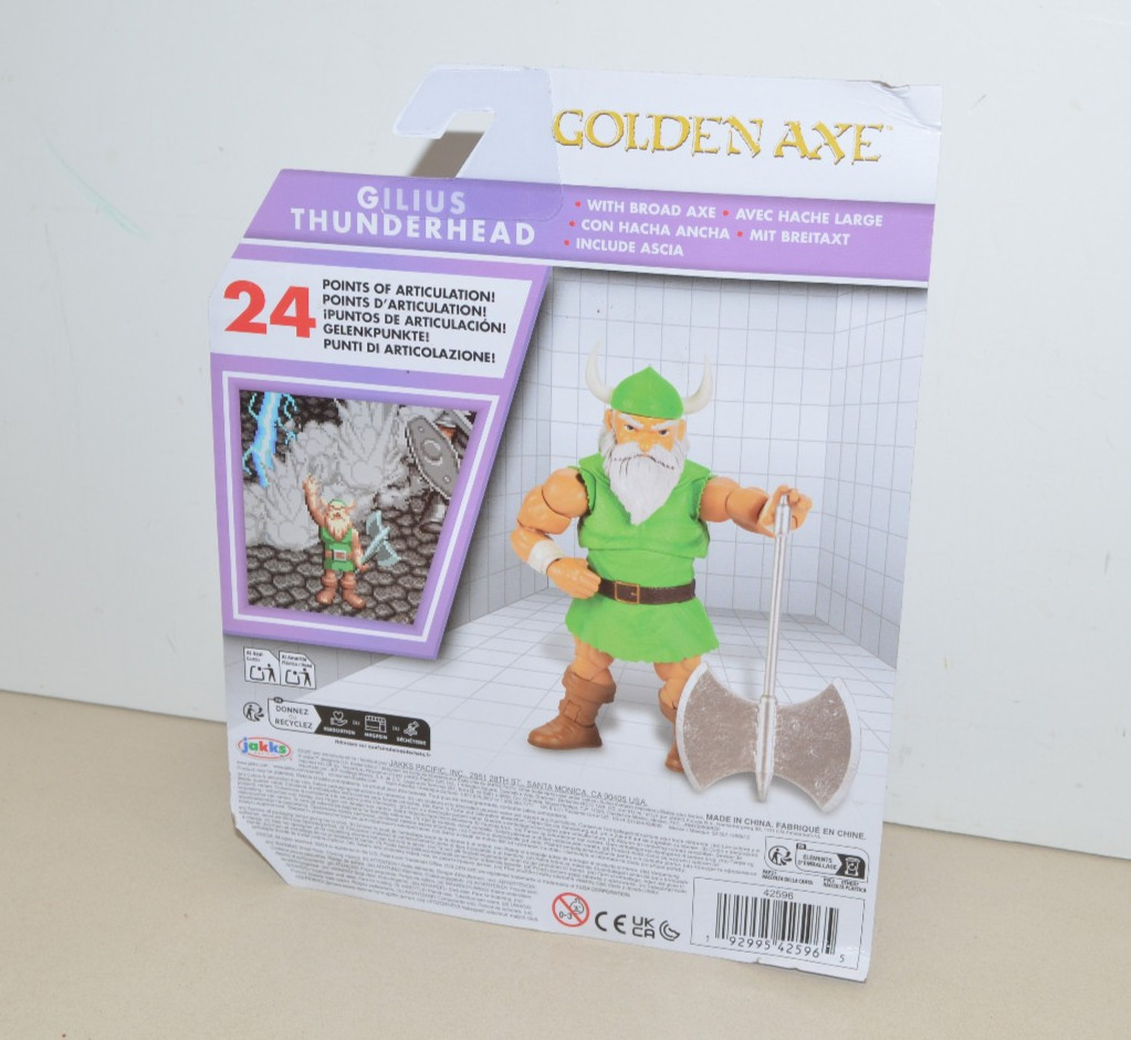 GOLDEN AXE GILIUS THUNDERHEAD Action Figure MOC 2025 Jakks Pacific 4&Prime; Tall New