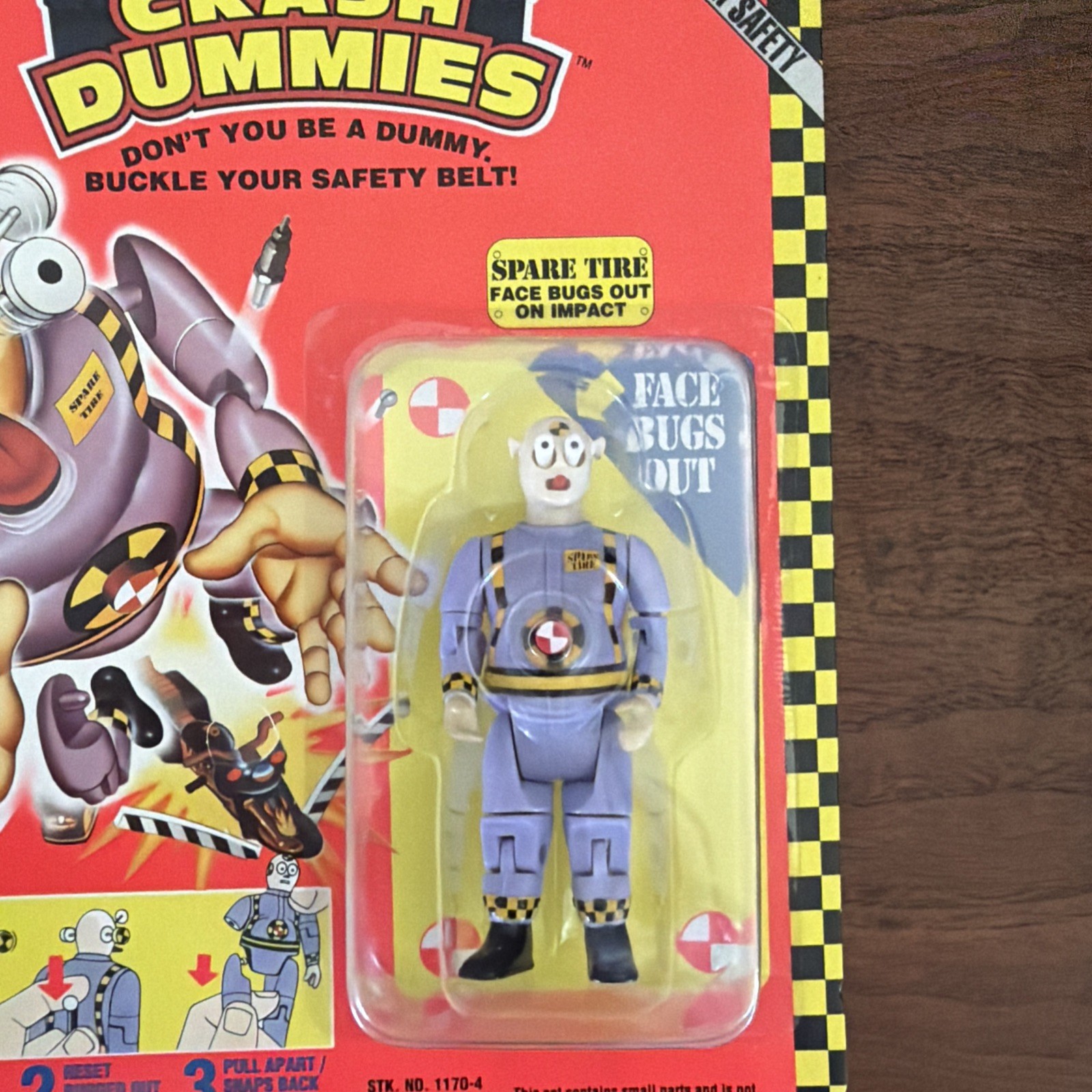 SEALED Crash Test Dummies MOC Figure Spare Tire Tyco 1991 New Vintage