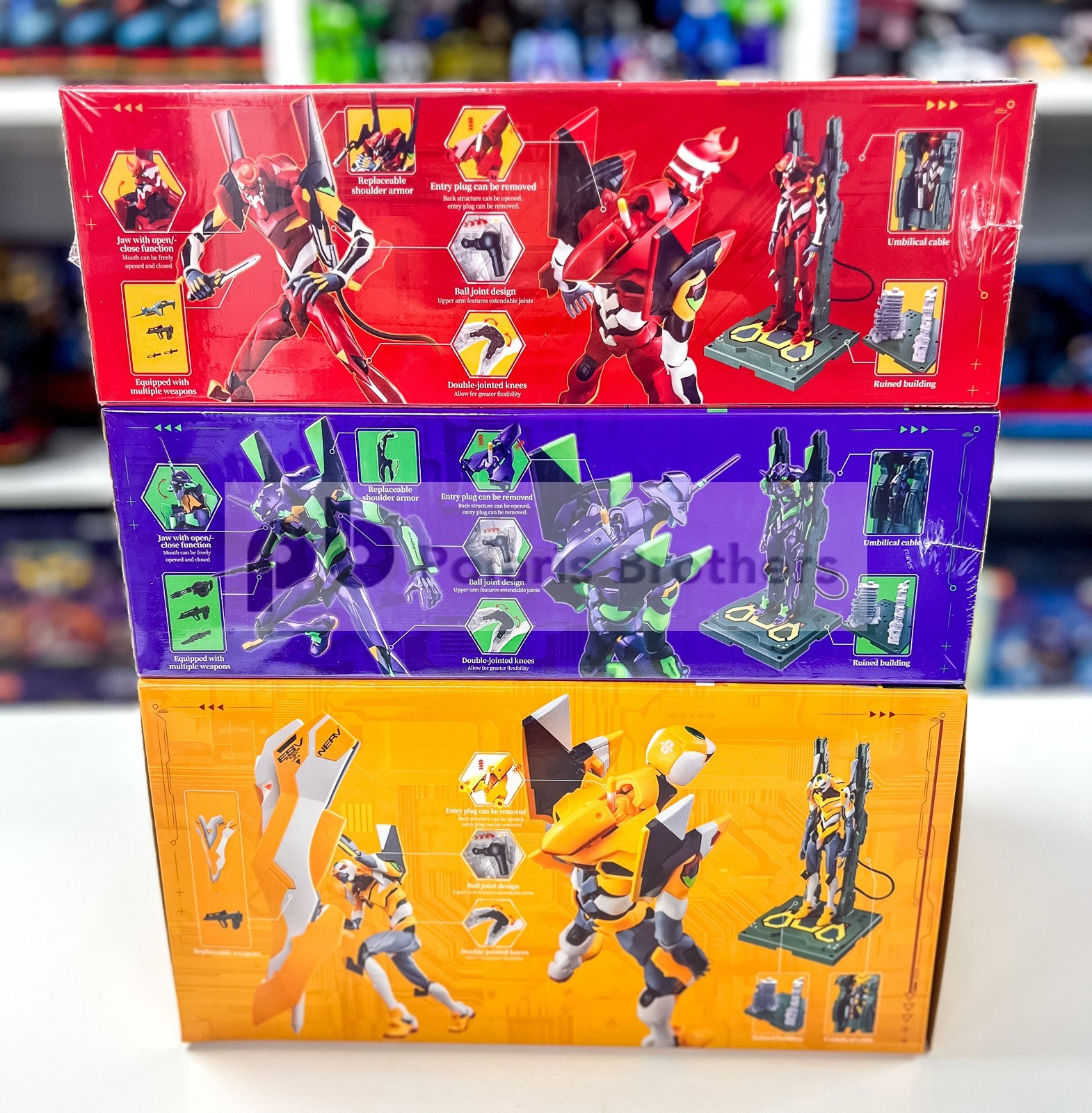 Blokees Action Edition Evangelion Unit Type 00 01 02 – In Hand! Free Shipping!