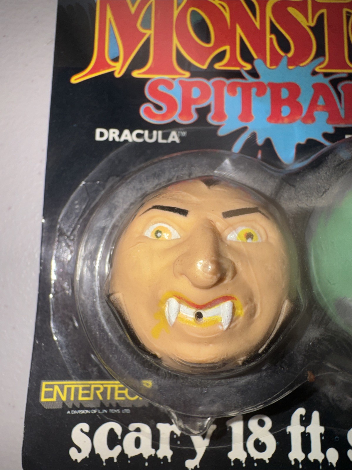 1989 DRACULA & FRANKENSTEIN MONSTER SPITBALLS Sealed Package LJN Entertech