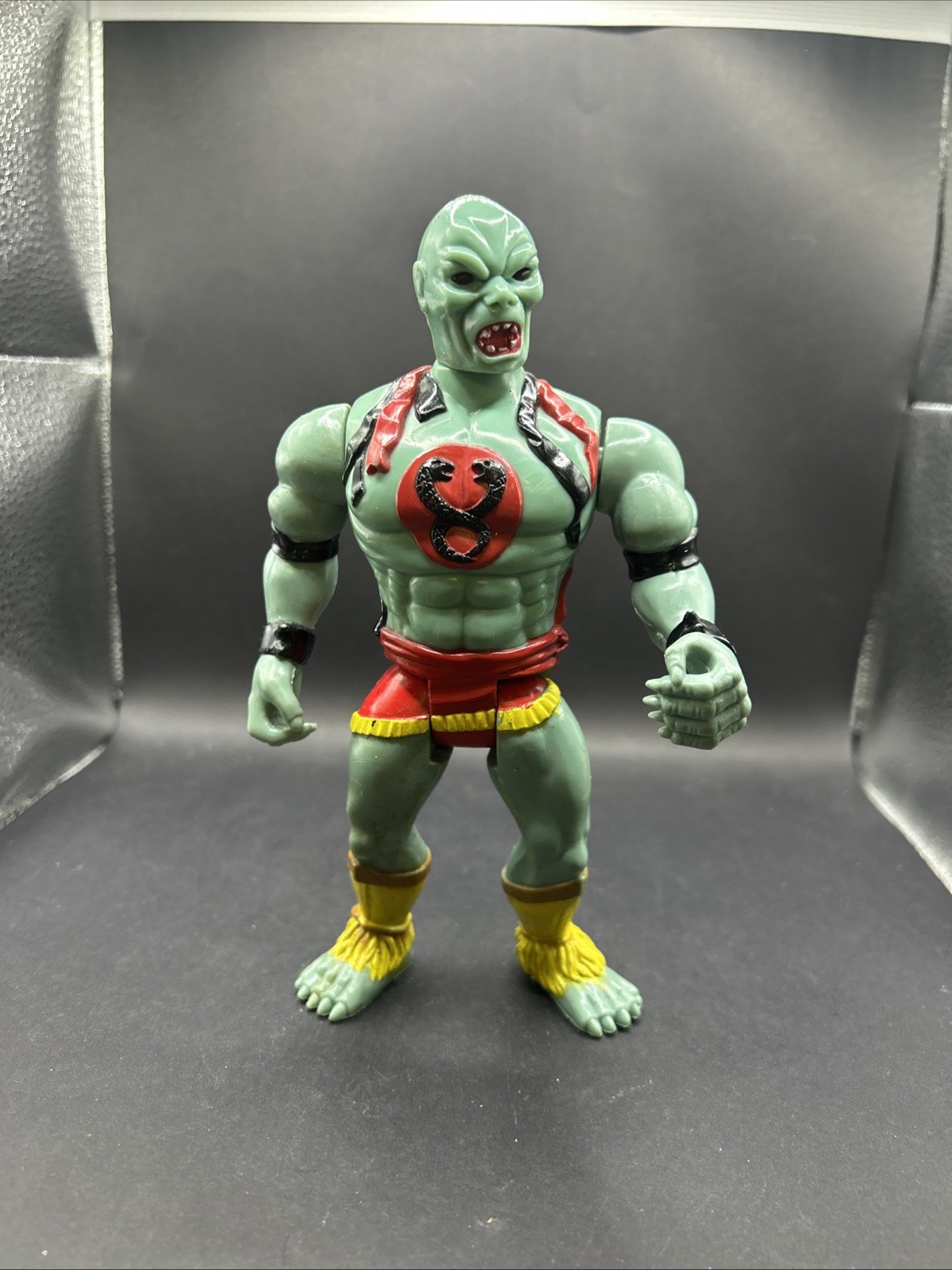 Vintage 1985 Telepix Thundercats Mumm Ra Toy Figure T Wolf LJN Arm Action Works