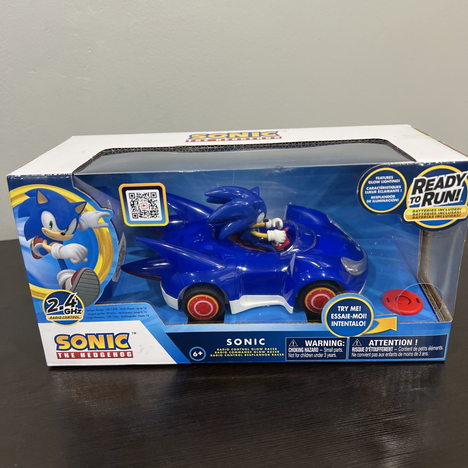 Sonic The Hedgehog GLOW Racer (2.4GHz Ready to Run RC) Nkok NIB