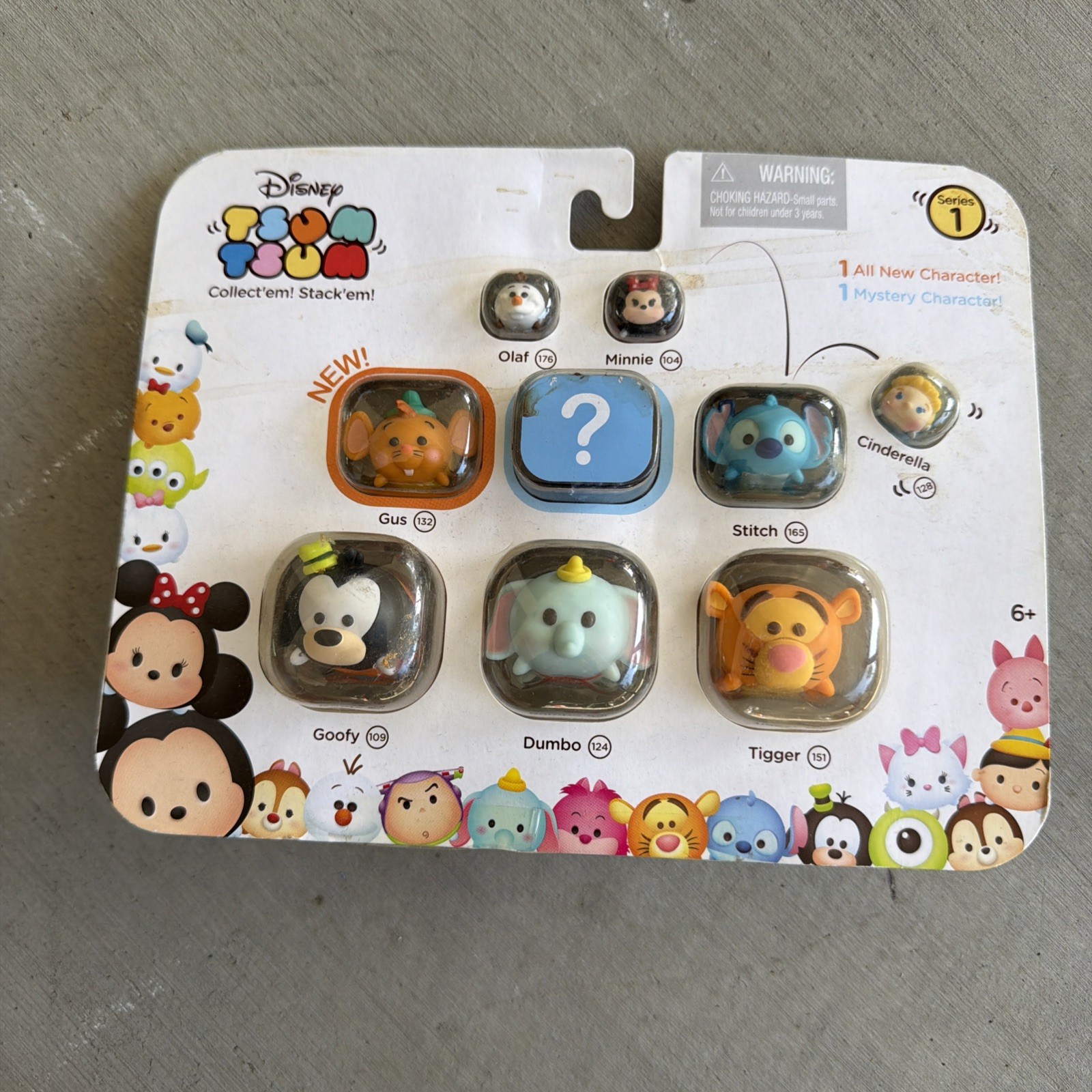 Disney TSUM TSUM StackEms 12 Figures Series 1 Gus, Stitch Goofy Dumbo Tigger 6+