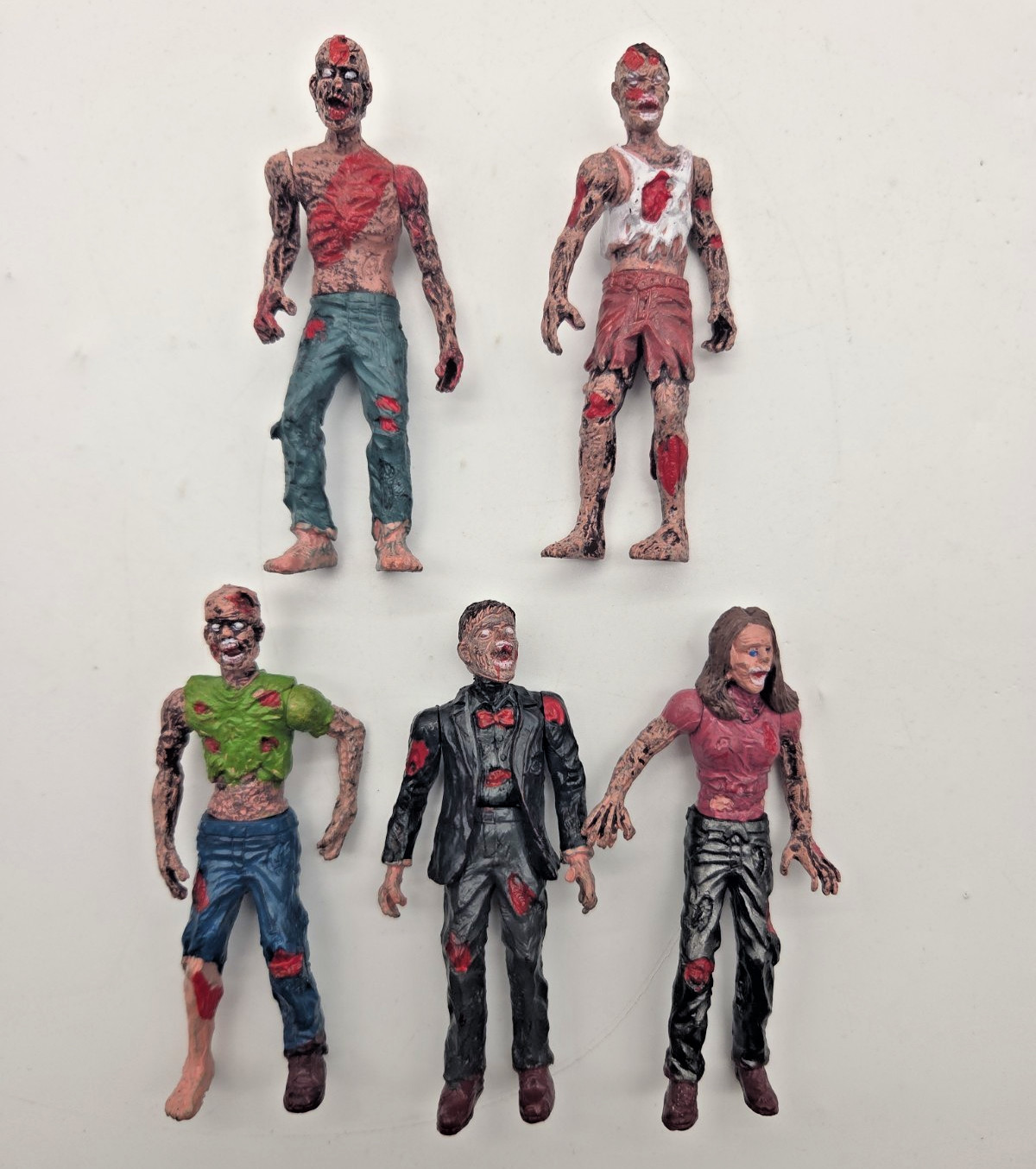 BOHS Zombie Action Figures Scary Toys Lot Of 5 Removable Limbs Body Parts Horror