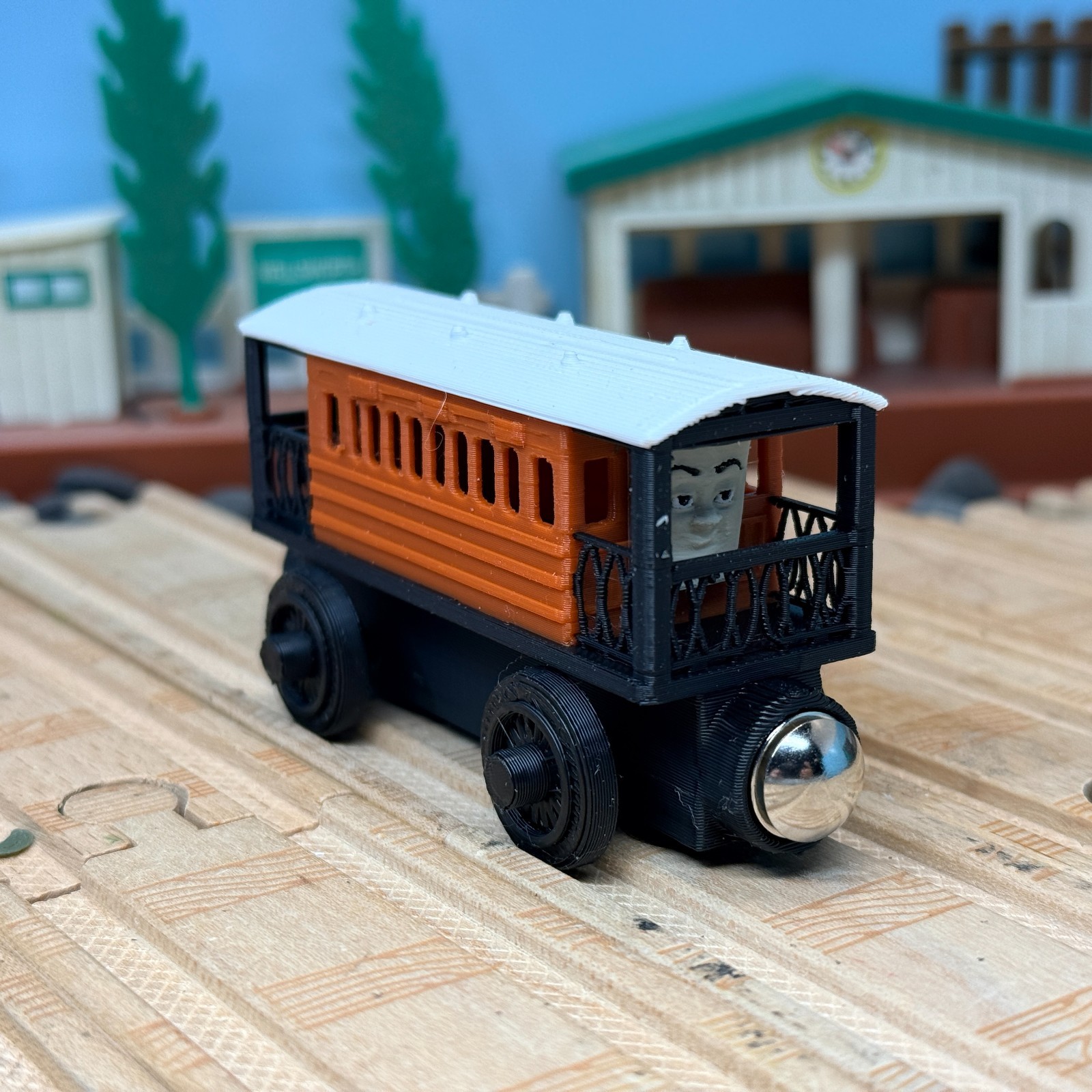 Wooden Railway Henrietta Passenger Coach Train Custom for Thomas Train