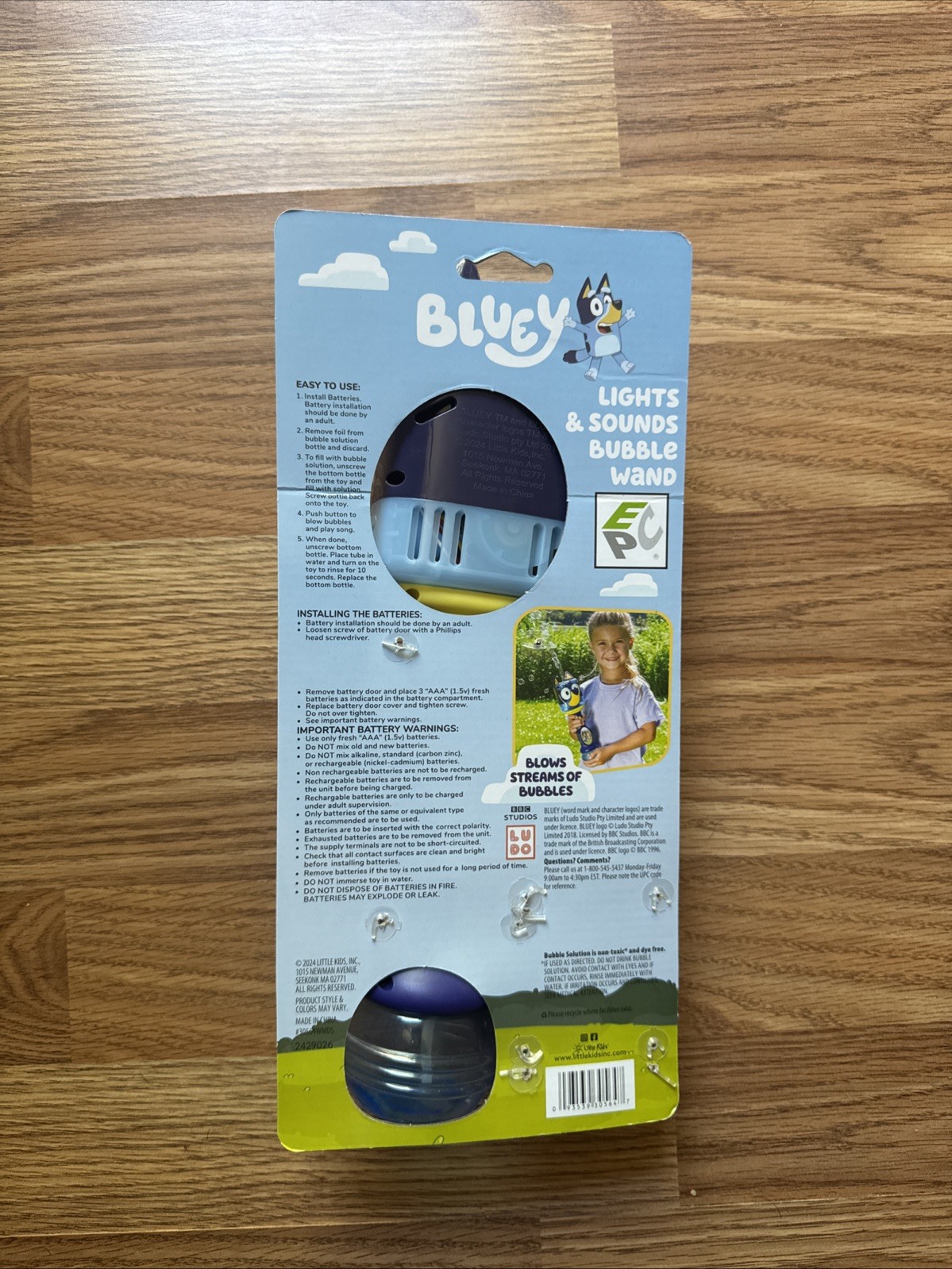 BLUEY LIGHTS & SOUNDS BUBBLE WAND